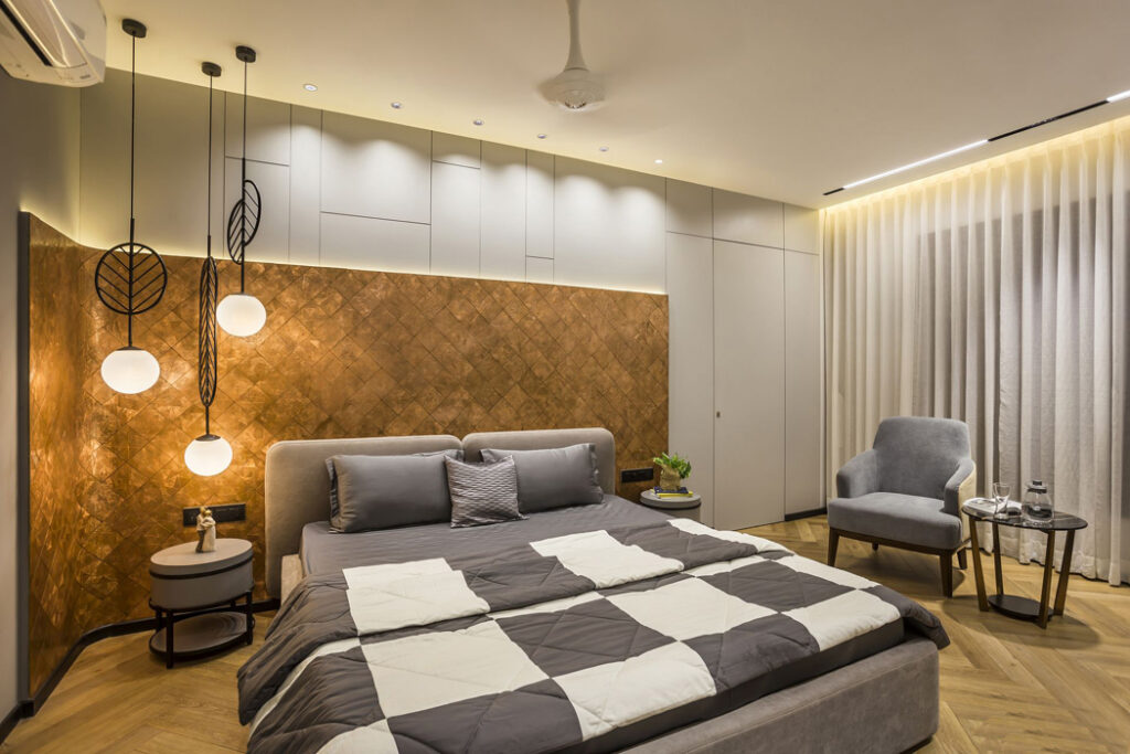 Copper cladding bedroom design