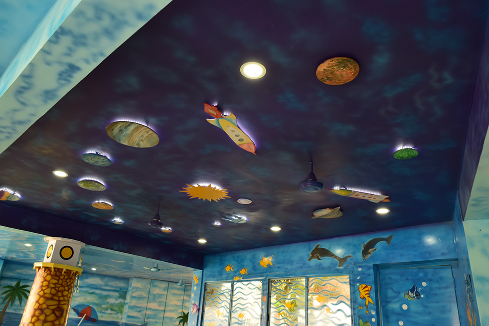 Space ceiling painting